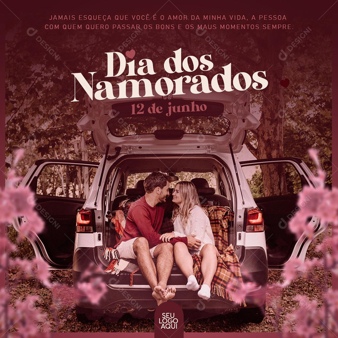 Social Media Dia Dos Namorados 12 de junho PSD Editável