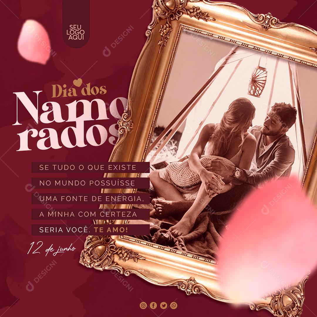 Social Media A minha com certeza Seria Você Dia Dos Namorados PSD Editável