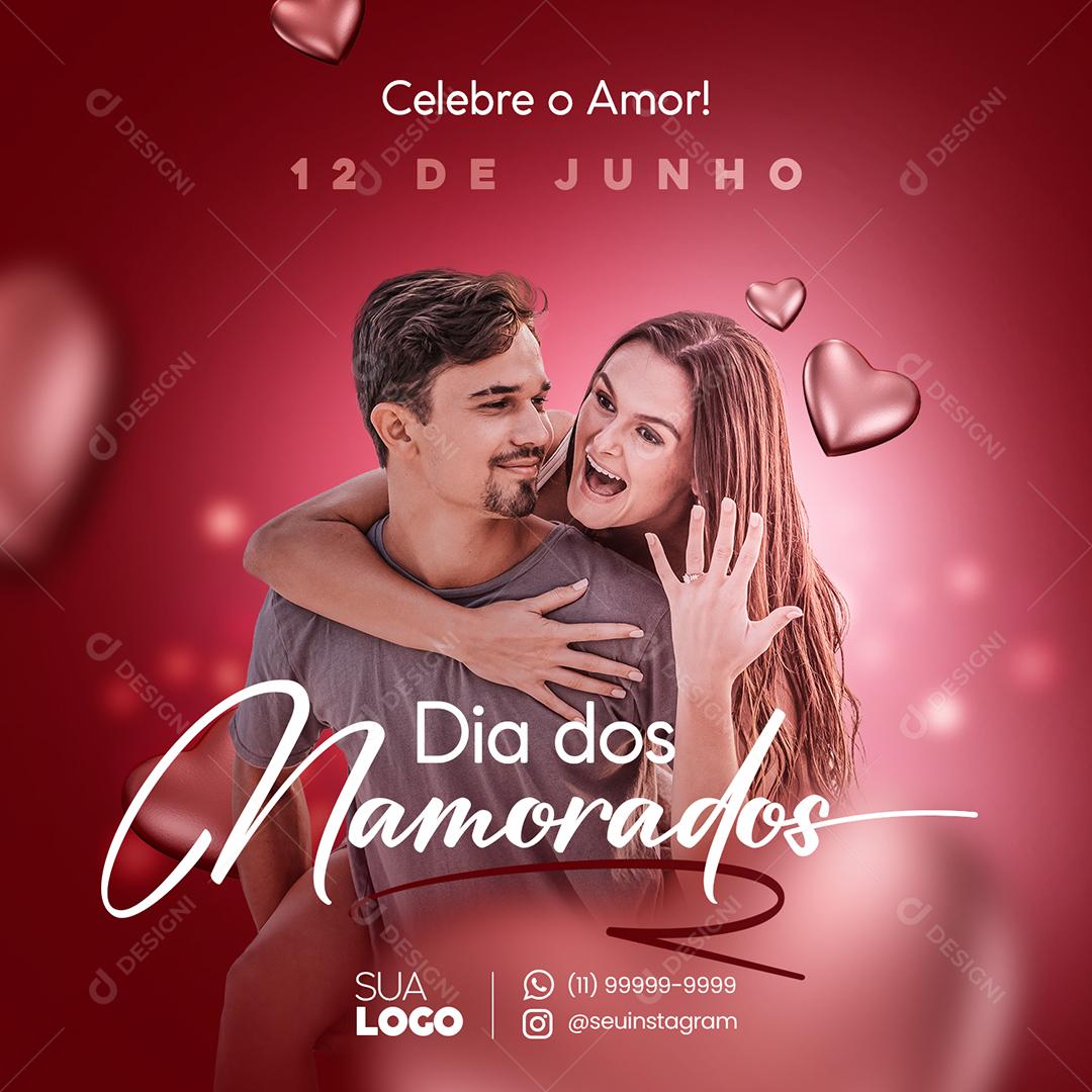 Social Media Celebre o Amor Dia Dos Namorados PSD Editável