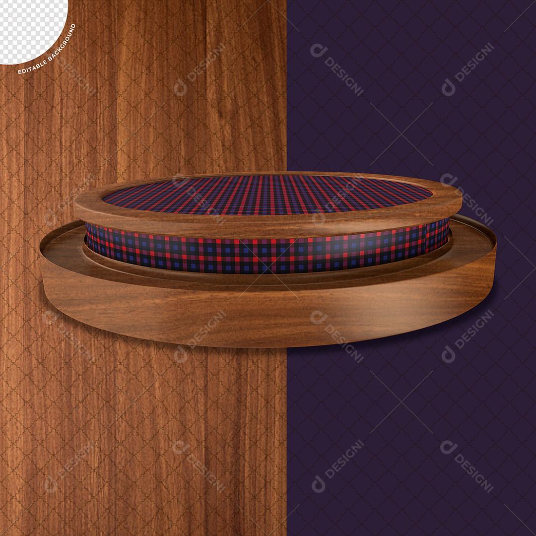 Elemento 3D Podium de São João para Composição PSD