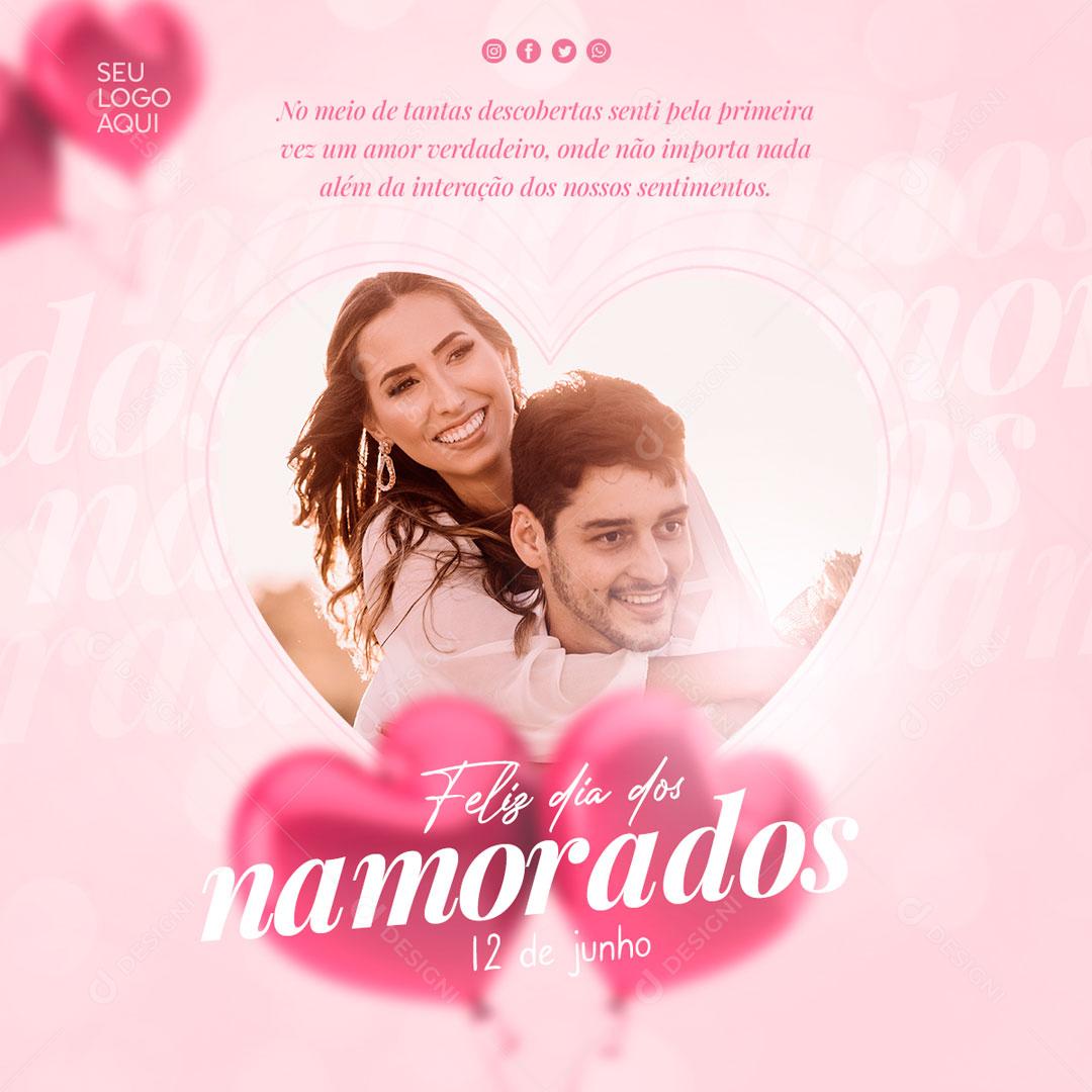 Dia Dos Namorados 12 De Junho Data Comemorativa Social Media PSD Editável