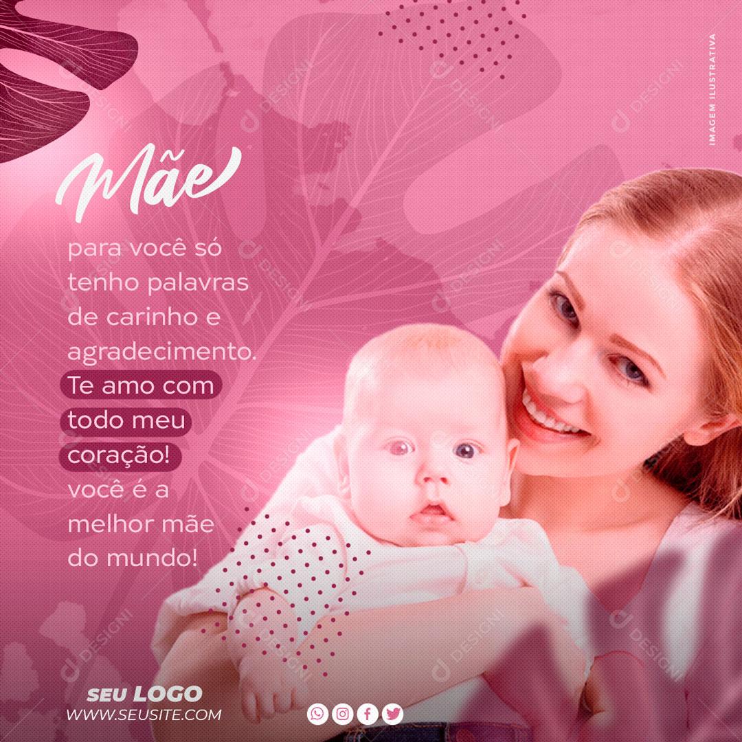 Feliz Dia Das Mães Data Comemorativa Social Media PSD Editável