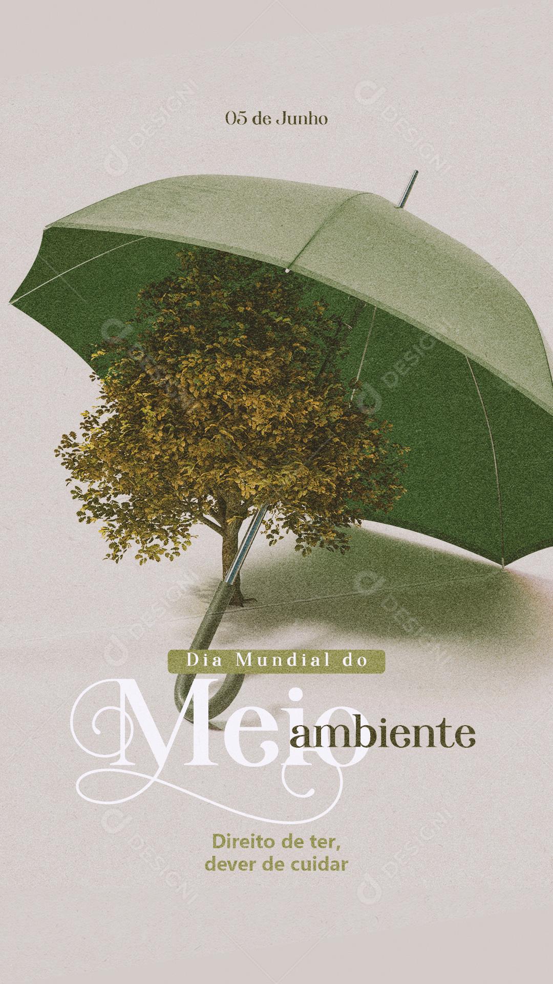 Story Direito de ter dever de cuidar Dia do Meio Ambiente Social Media PSD Editável