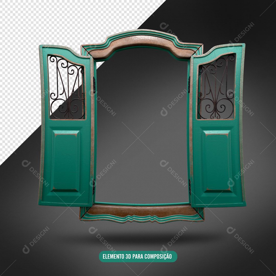Porta Elemento 3D para Composição PSD