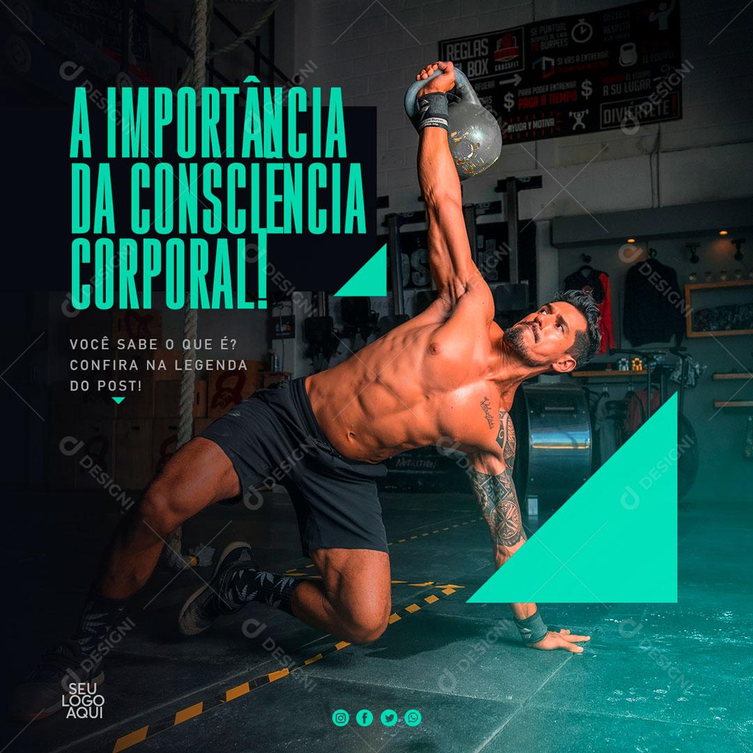 A Importância Da Consciência Corporal  Social Media PSD Editável
