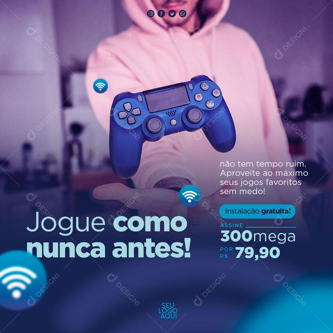 Jogue Com A Melhor Internet Como Nunca Antes Social Media PSD Editável