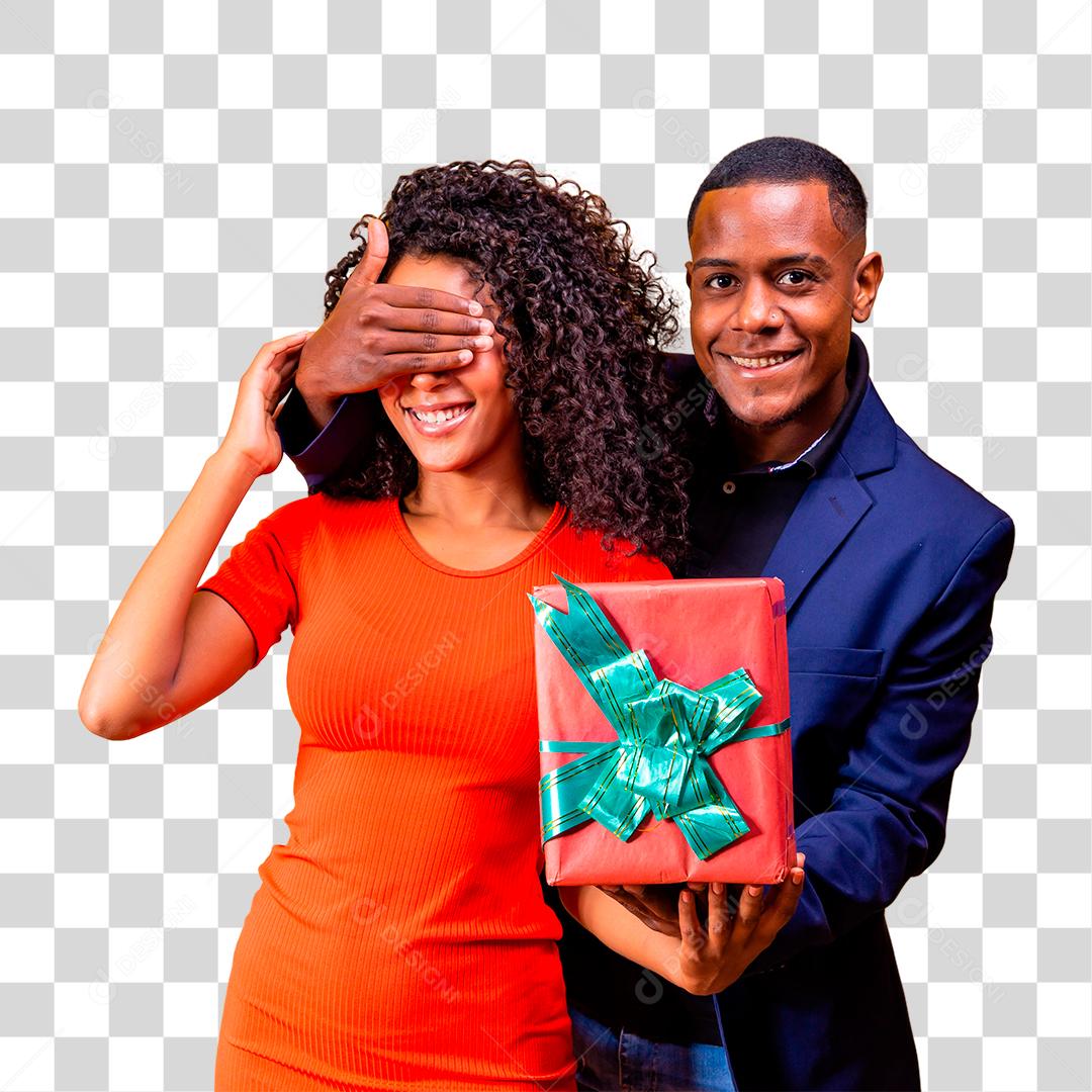 Namorado cobrindo os olhos da namorada para surpresa Dia dos namorados PNG Transparente
