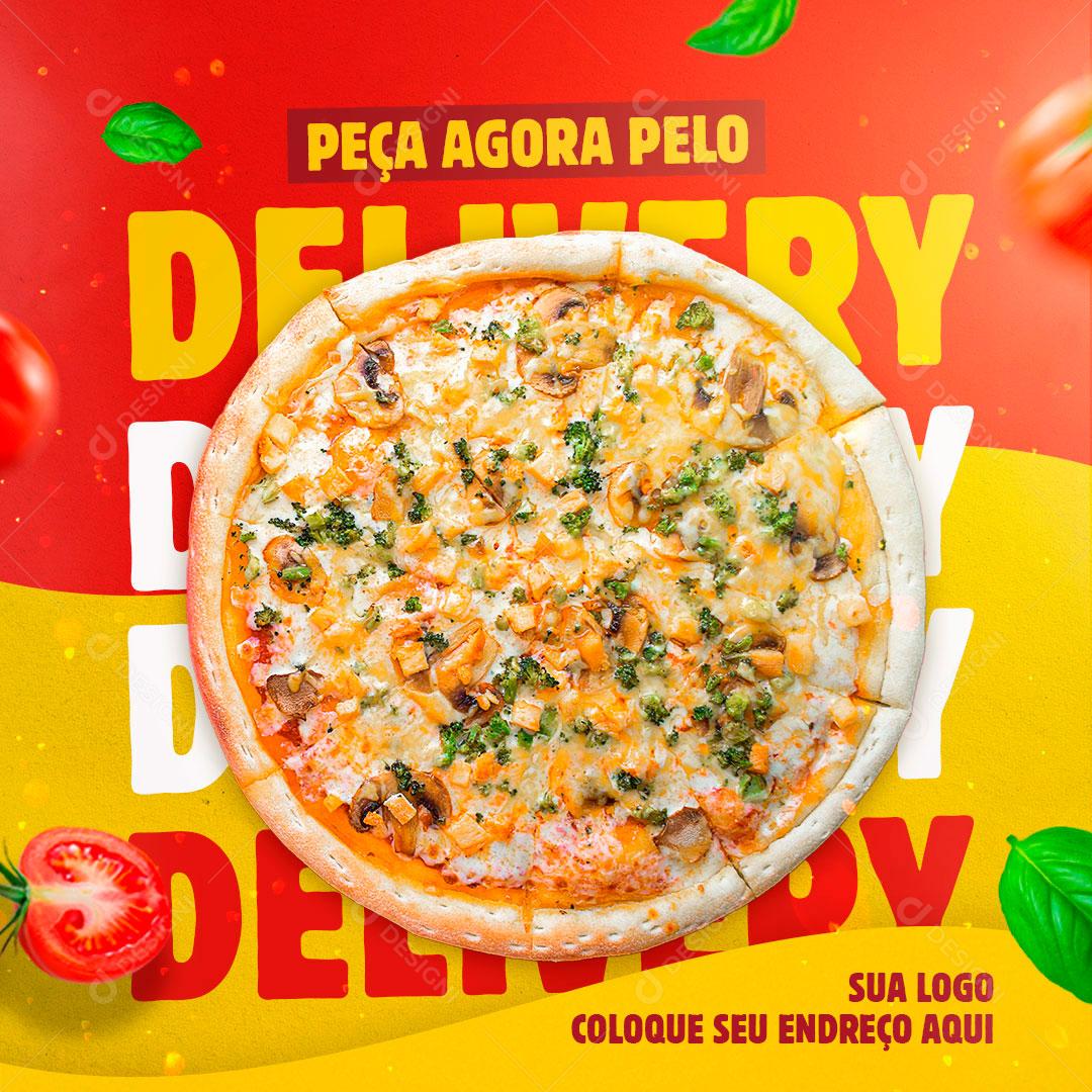 Peça Agora Pelo Delivery Social Media PSD Editável
