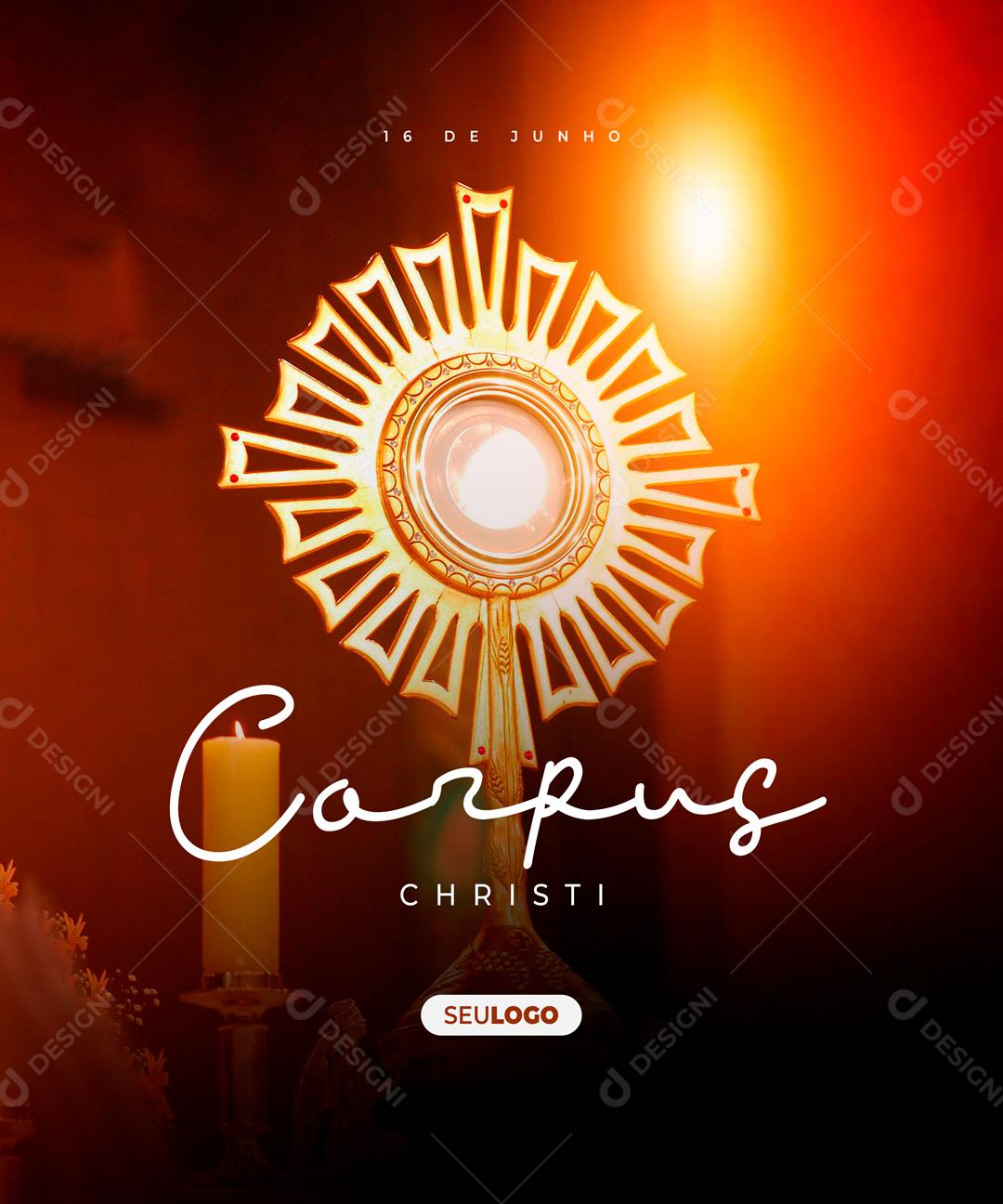 Dia 16 De Junho Dia De Corpus Christi Social Media PSD Editável