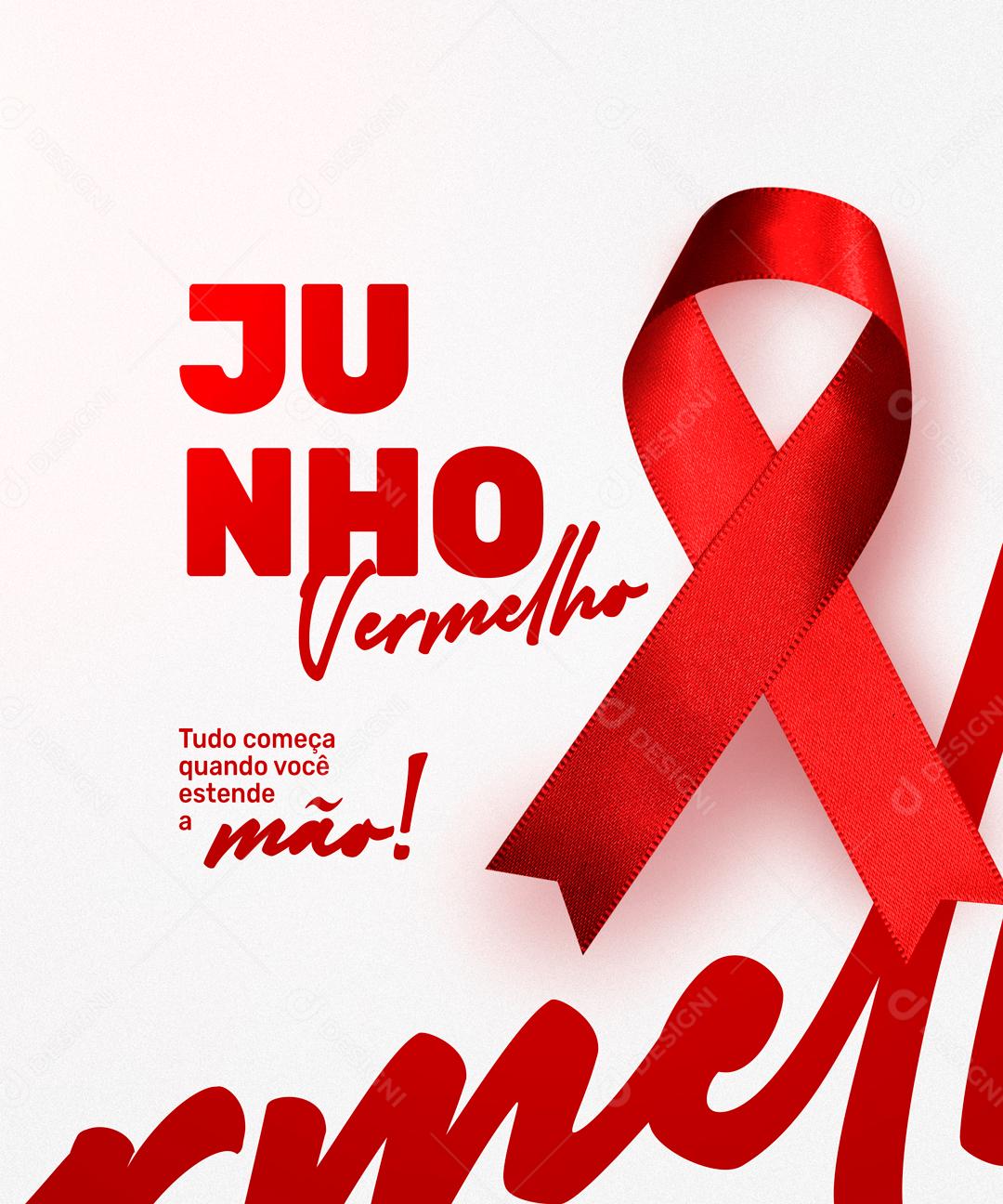Junho Vermelho Doe Sangue Salve Vidas Social Media PSD Editável