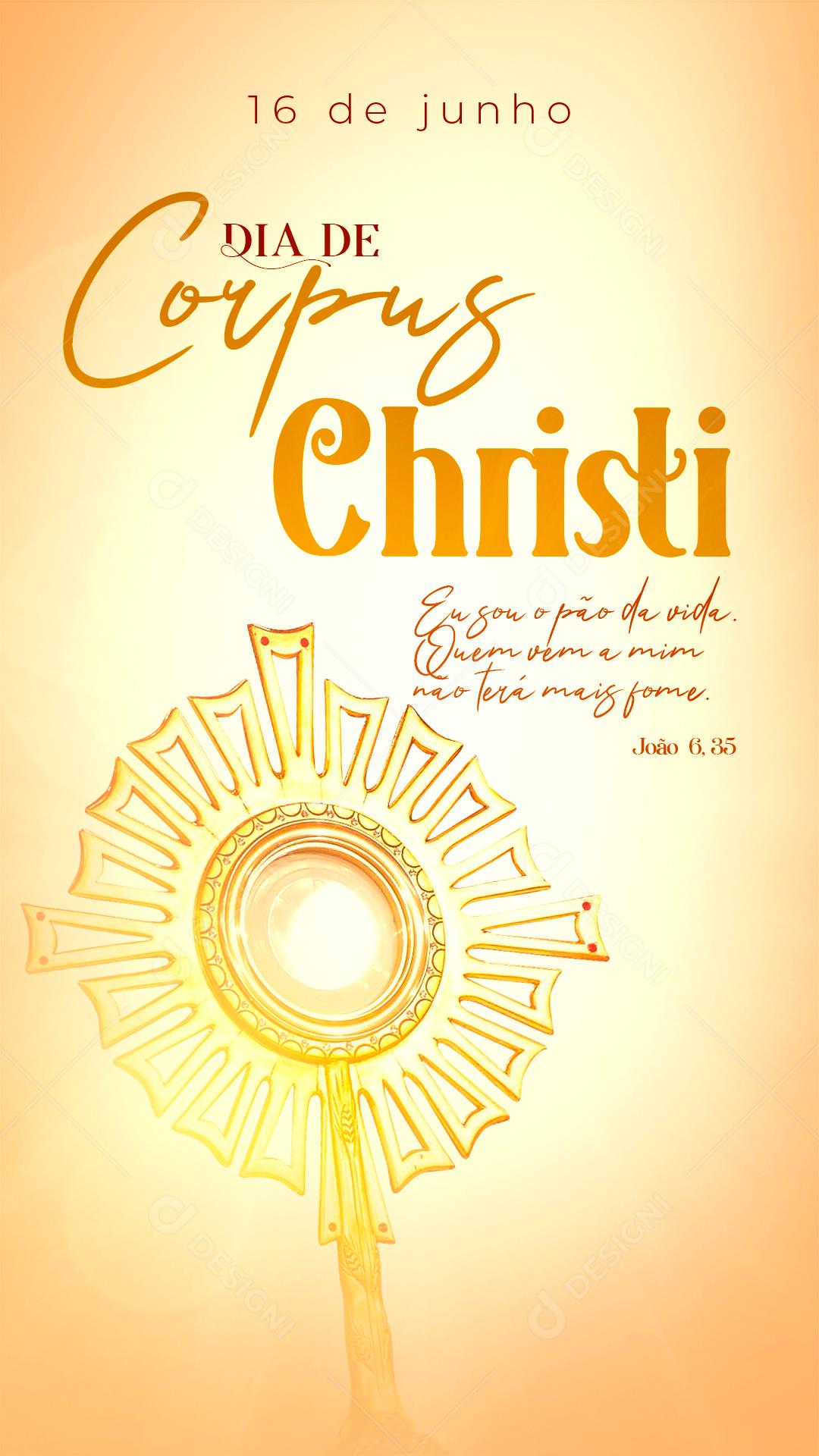 Dia Do Corpus Christi 16 De junho Social Media PSD Editável