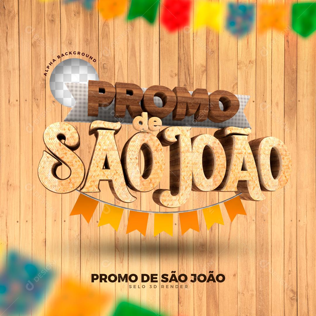 Selo 3D Promo De Sã João Social Media PSD