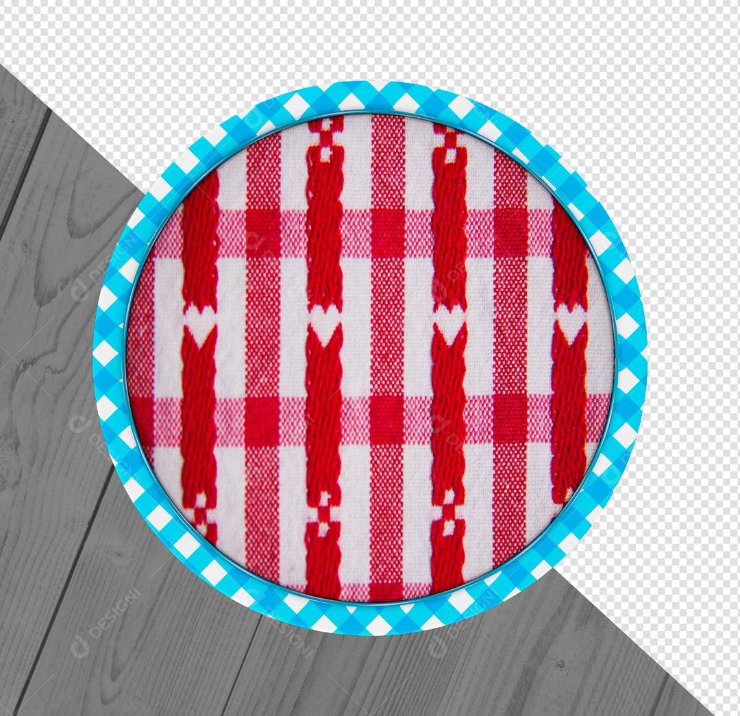 Elemento 3D de São João Xadrez para Composição PSD