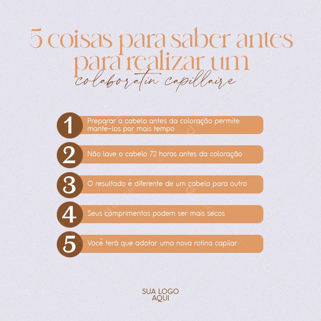 As 5 Coisas Para Saber Antes De Realizar Um Colaboratin Capillaire Social Media PSD Editável