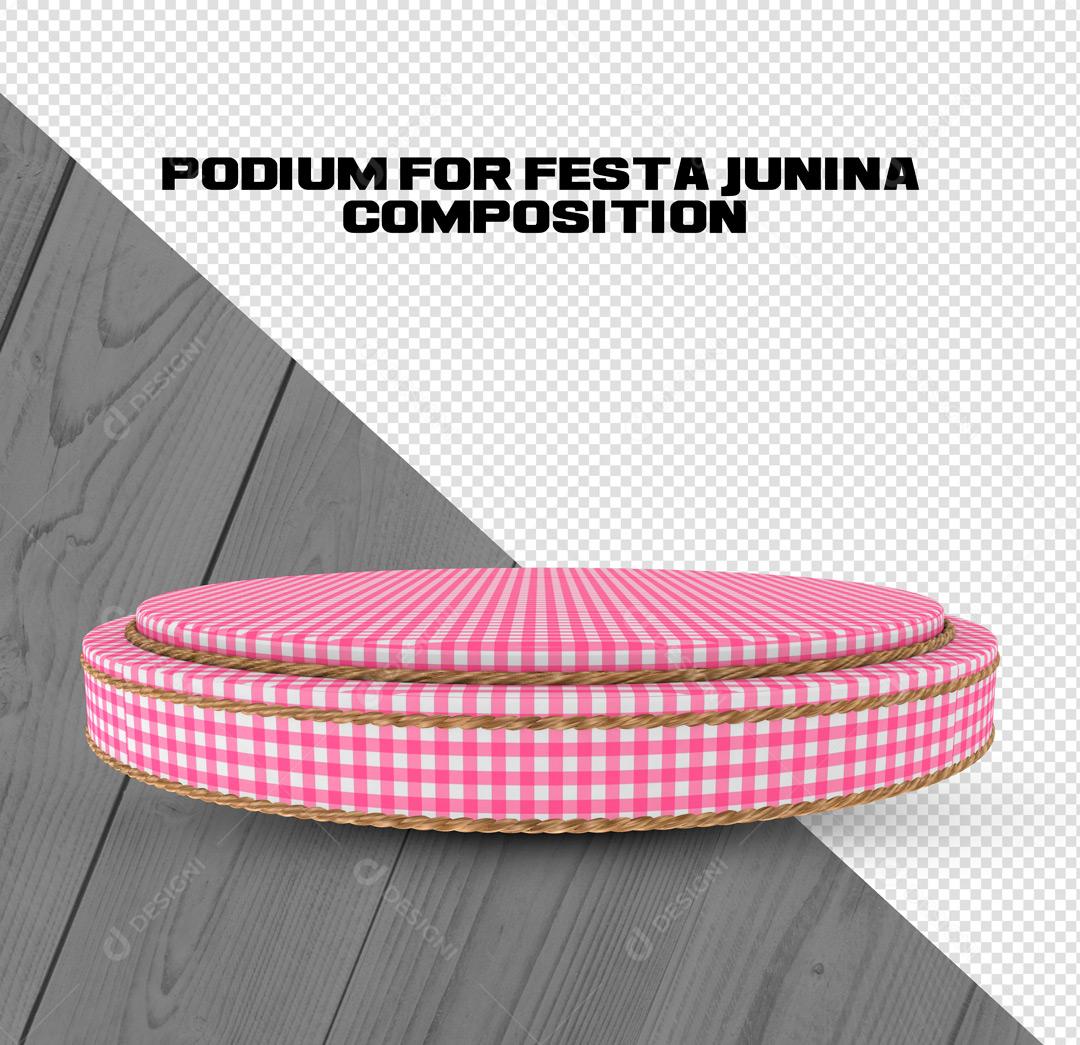 Podium 3D De Madeira xadrez De São João PSD