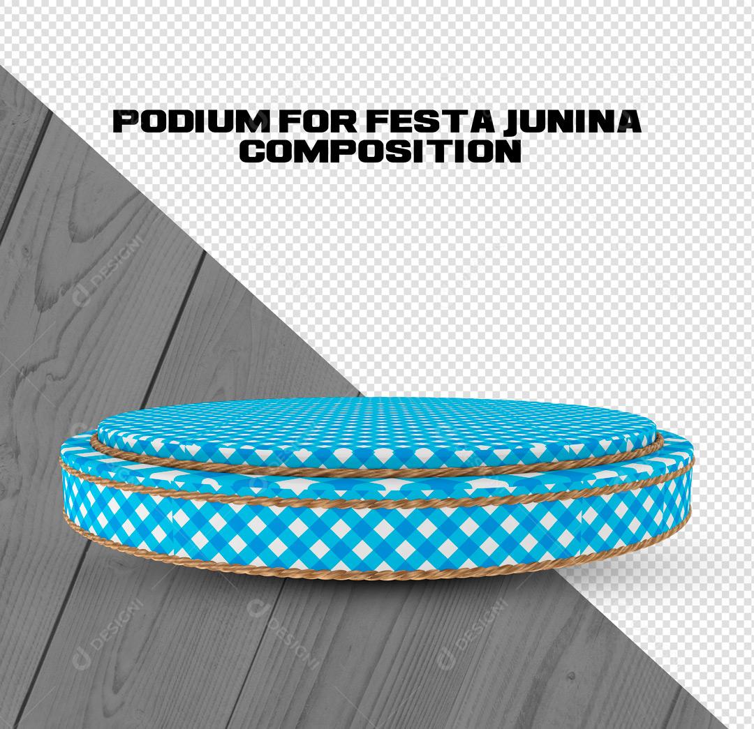 Podium 3D De Madeira xadrez De São João PSD