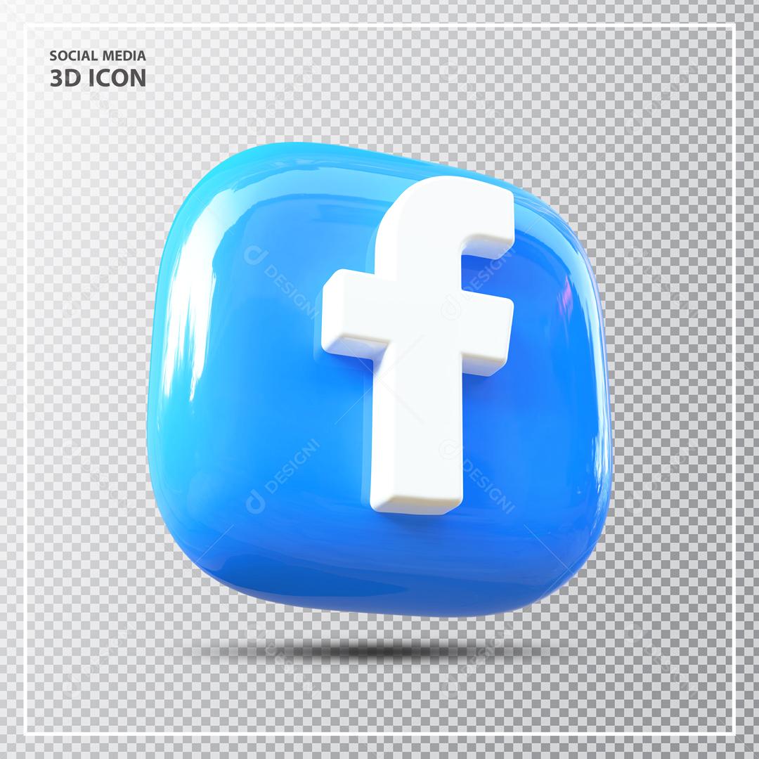 Facebook Elemento 3D Para Composição PSD