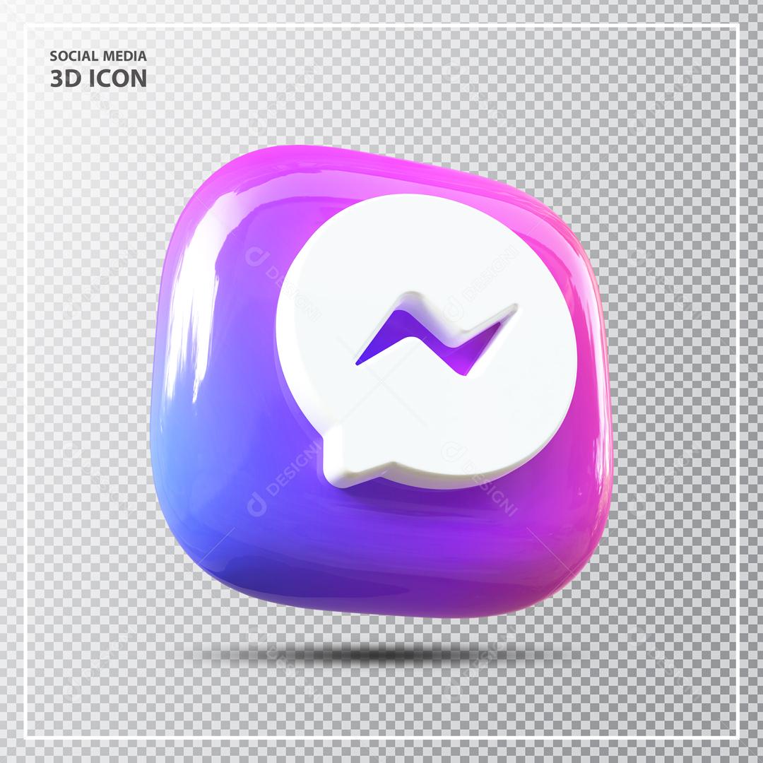 Messenger Elemento 3D Para Composição PSD