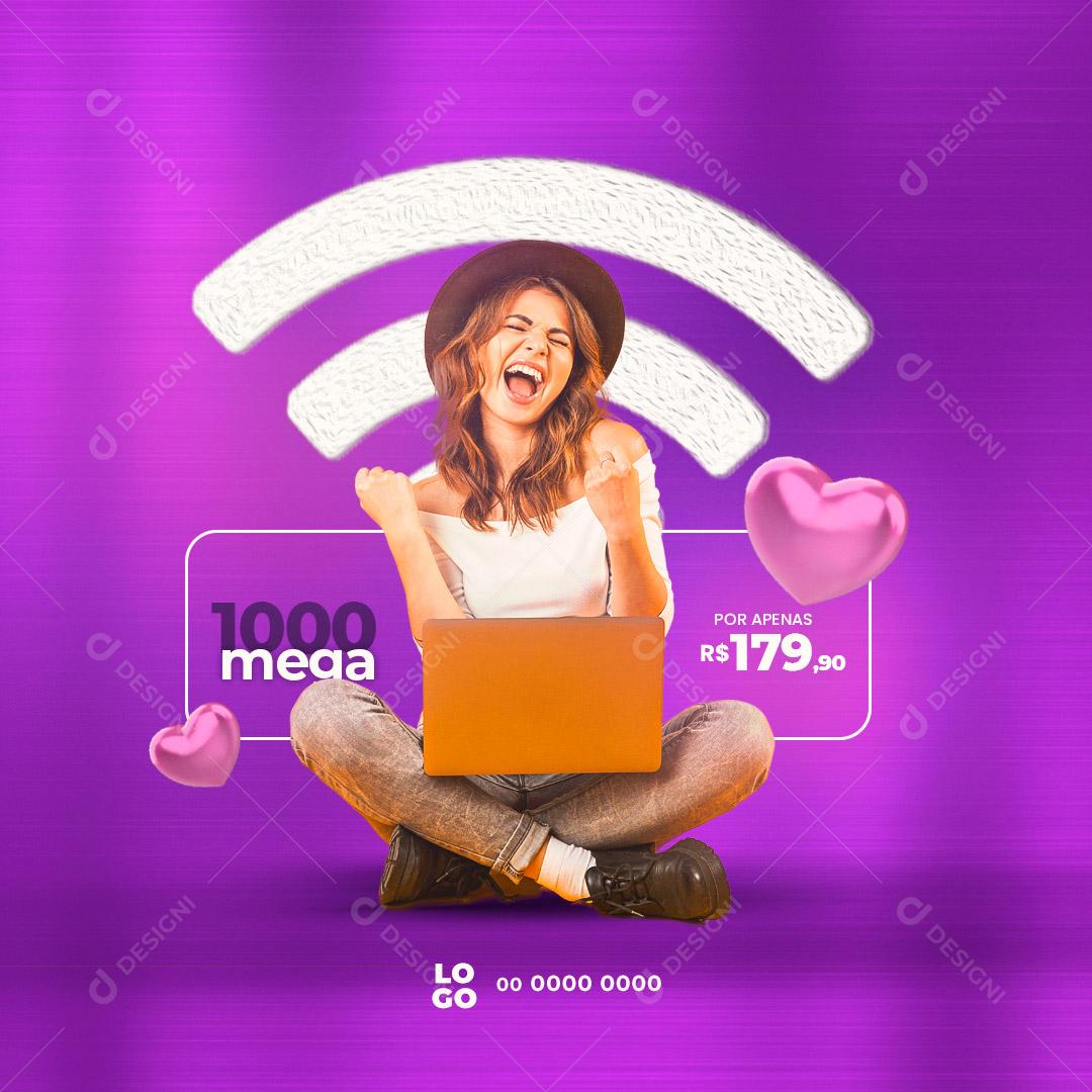 Social Media Provedor de Internet Social Media PSD Editável