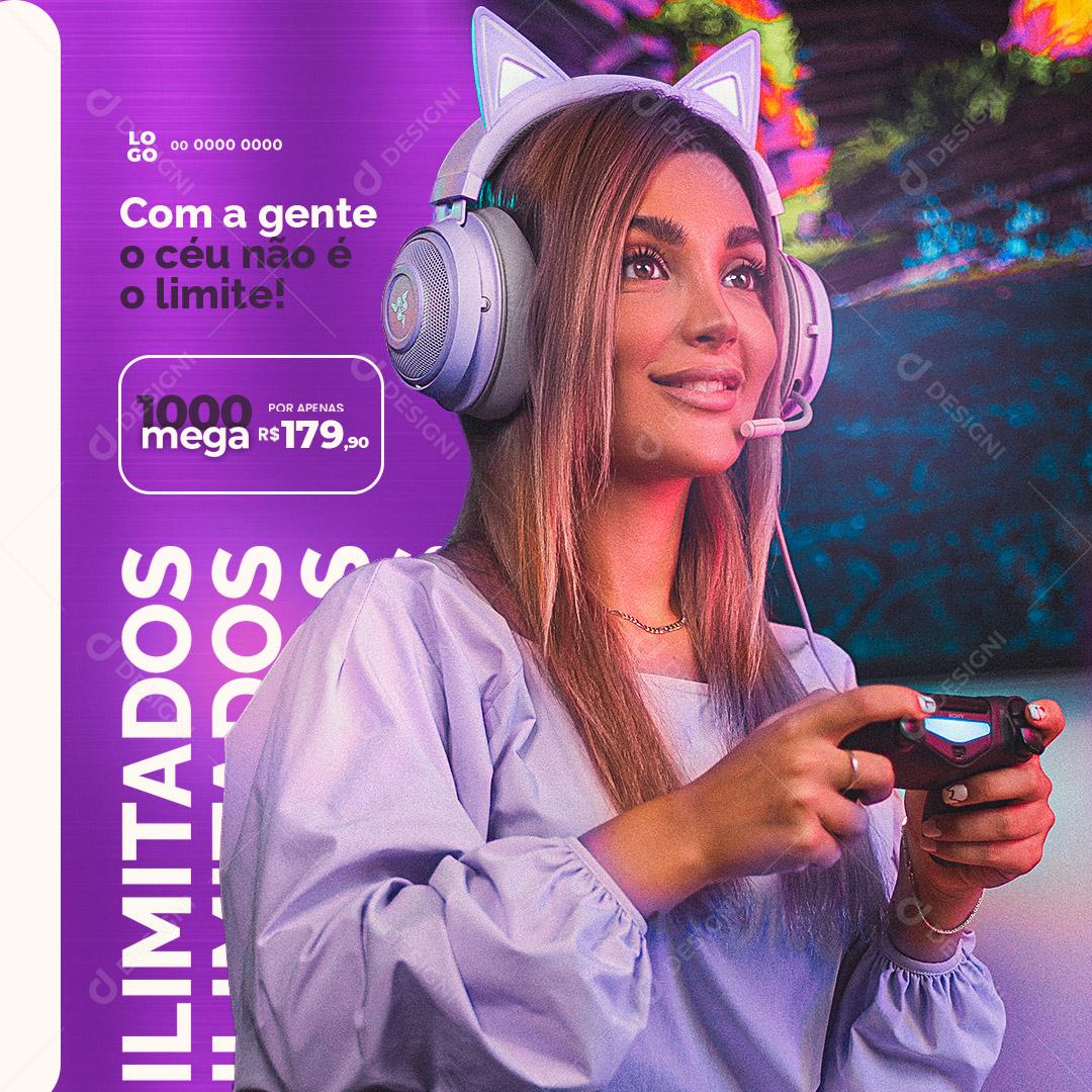 Social Media Provedor de Internet Social Media PSD Editável