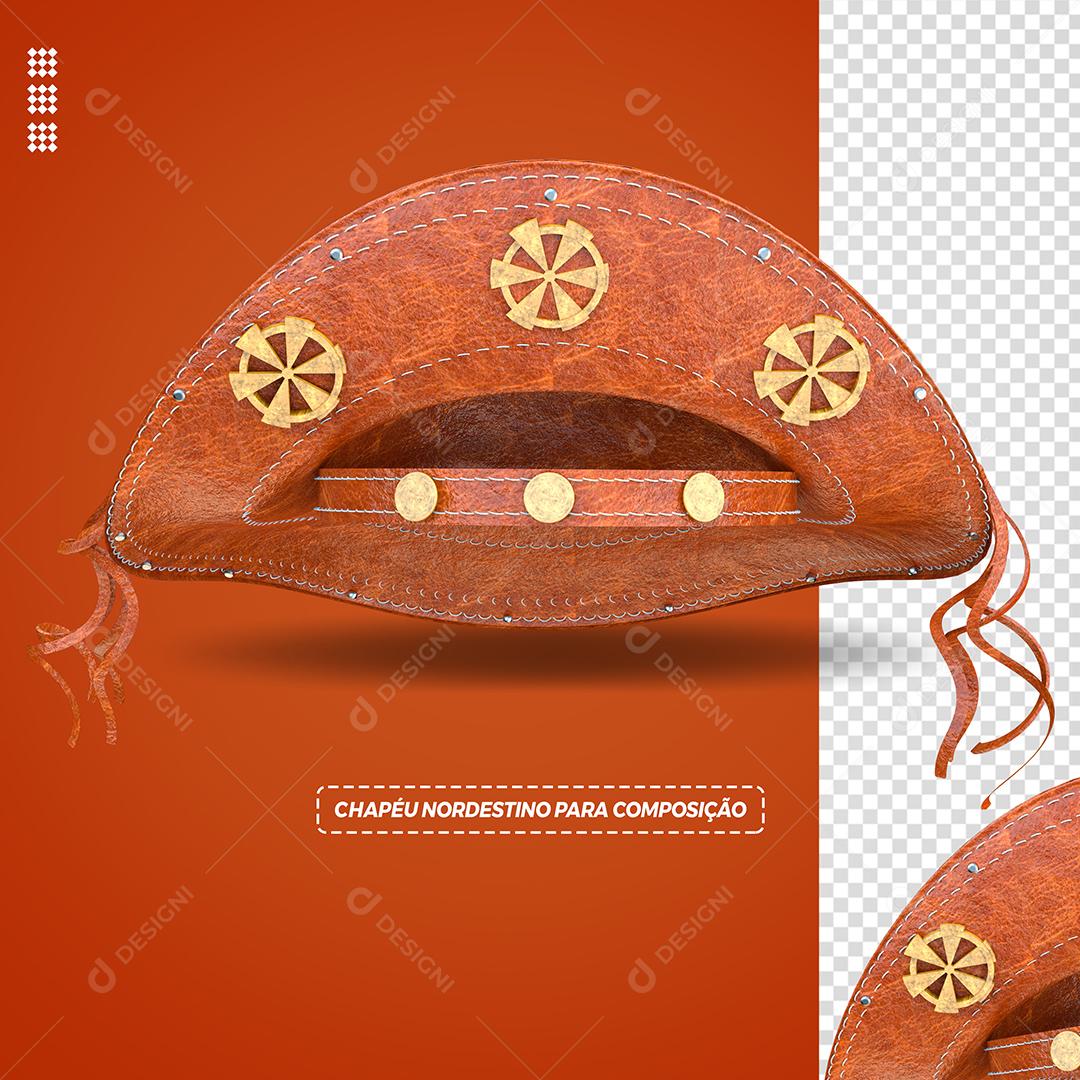 Chapéu de Festa Junina São João Elemento 3D Para Composição PSD