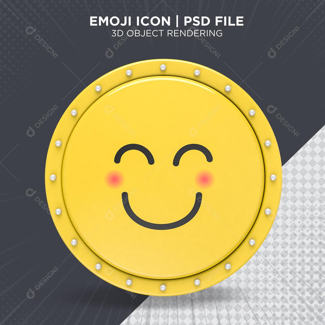 Emoji Irônico Elemento 3D para Composição PSD