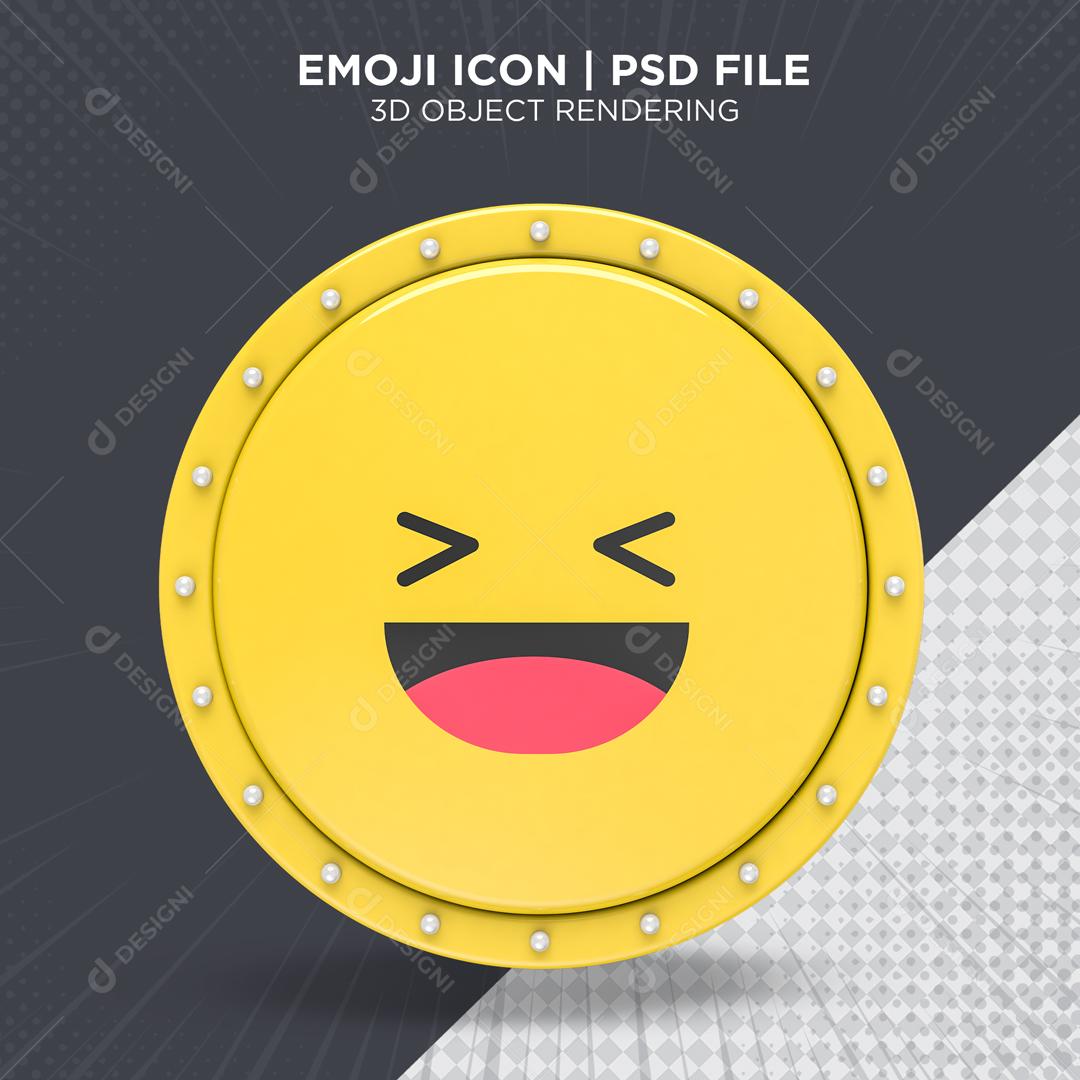 Emoji Feliz Elemento 3D Para Composição PSD