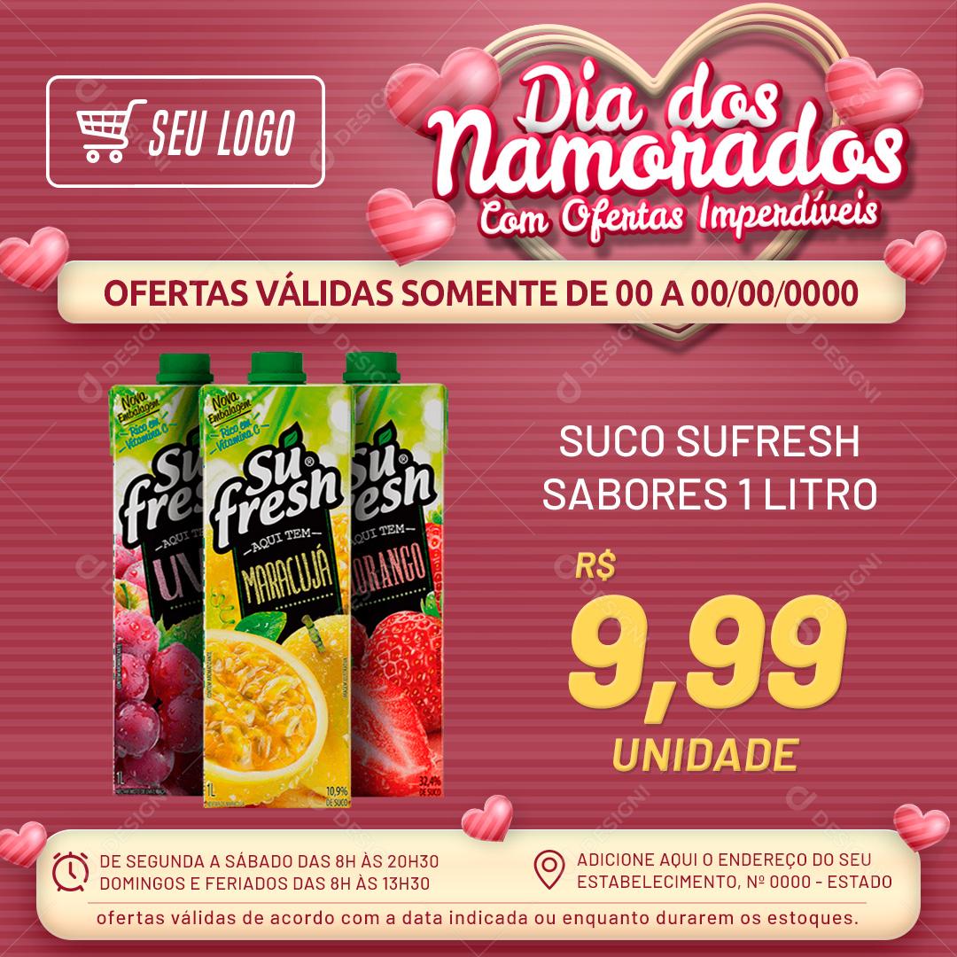 Social Media Encarte Dia Dos Namorados Produto Ofertas PSD Editável