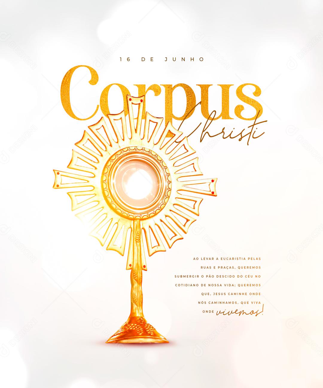 Dia Do Corpus Christi16 de Junho Data Comemorativa Social Media PSD Editável