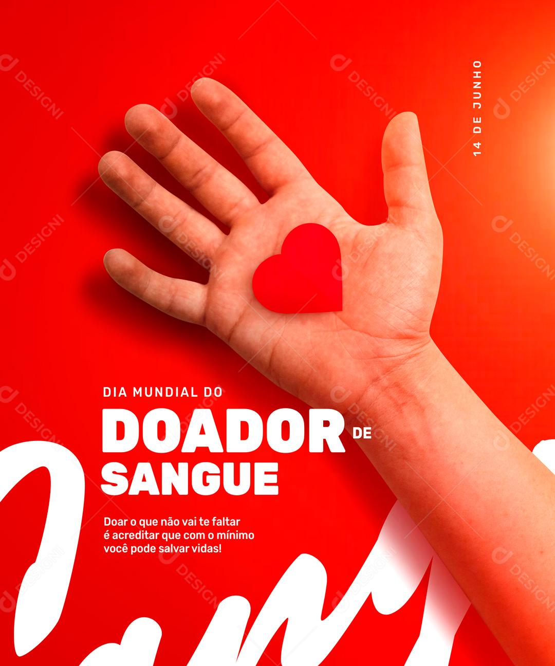 Dia Do Doador De Sangue Data Comemorativa Social Media PSD Editável