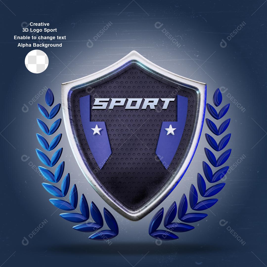Brasão Elemento 3D de Time para Composição PSD