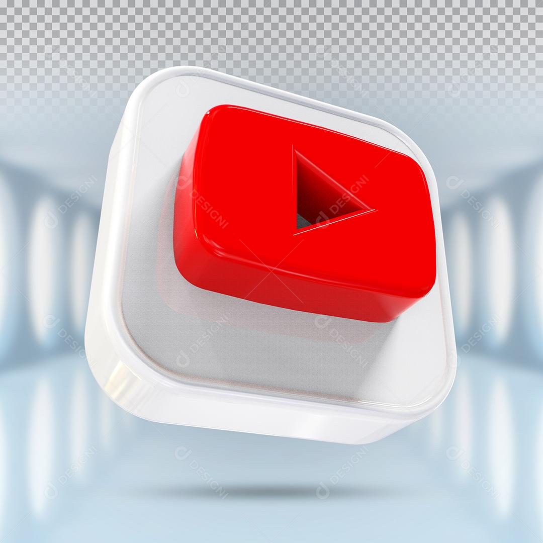 Youtube Elemento 3D Para Composição PSD