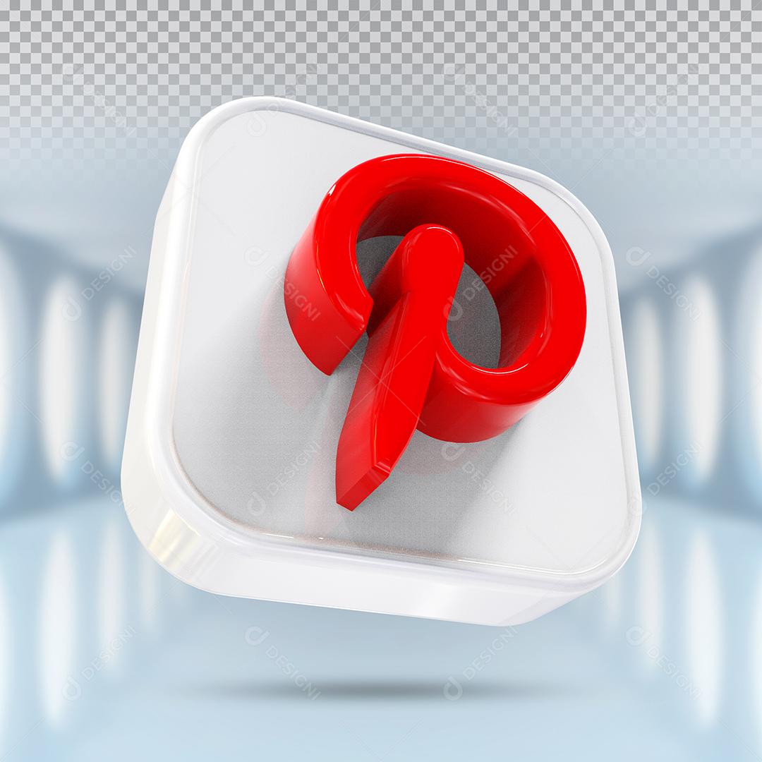 Pinterest Elemento 3D Para Composição PSD