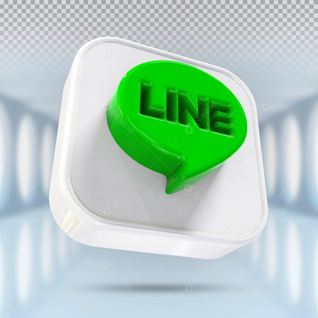 Line Ícone 3D  Para Composição PSD