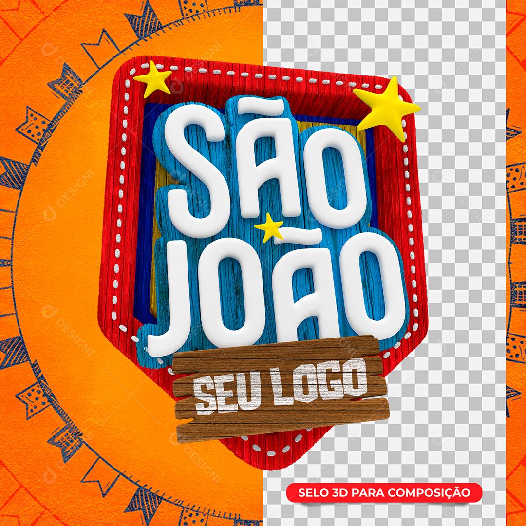 São João Selo 3D Para Composição PSD