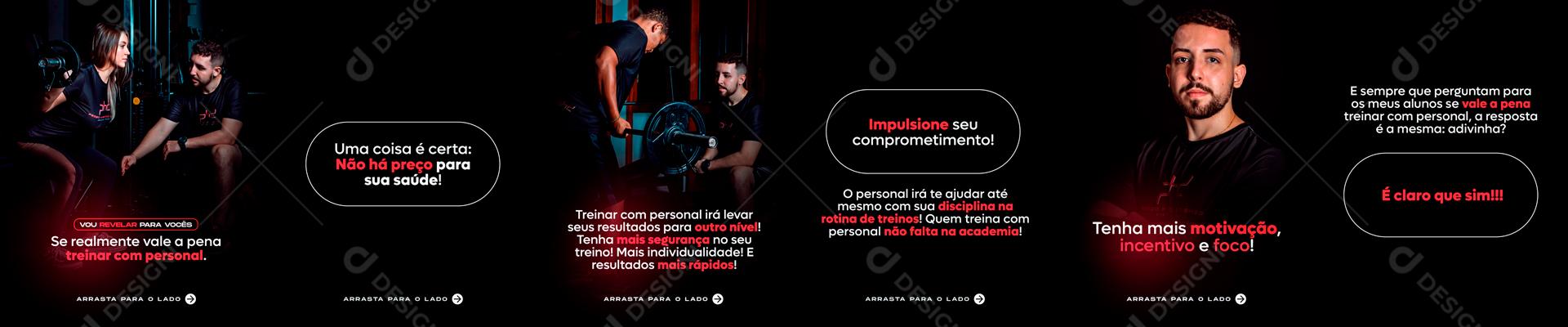 Carrossel Quais São As Vantagens De Treinar Com Um Profissional Social Media PSD Editável