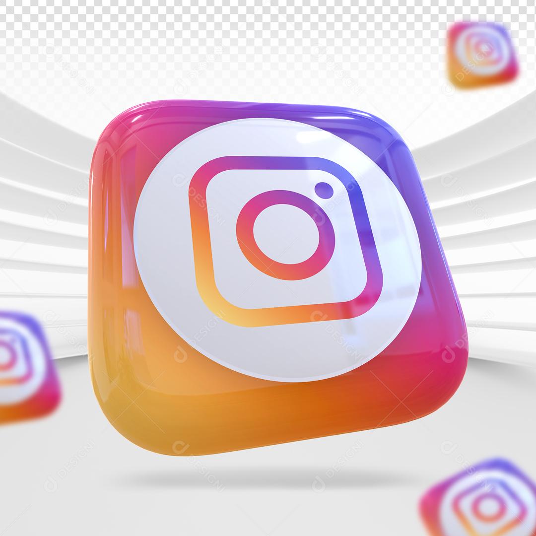 Instagram  Elemento 3D Para Composição PSD