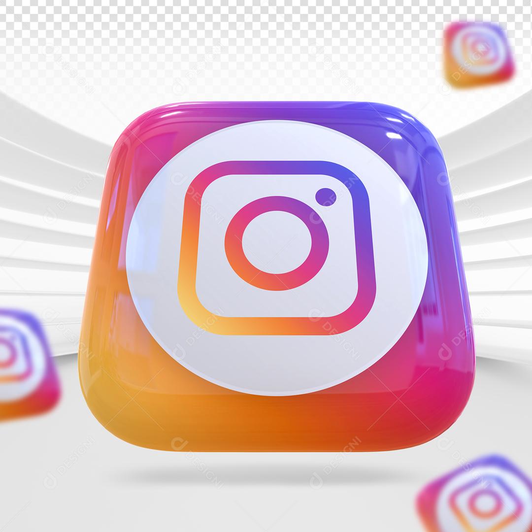 Instagram Elemento 3D Para Composição PSD