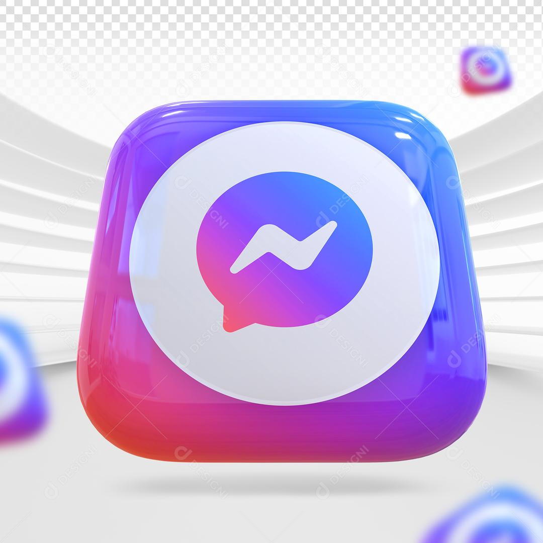 Messenger Elemento 3D Para Composição PSD
