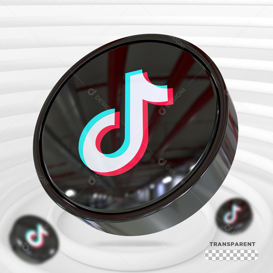 Tiktok Elemento 3D Para Composição PSD