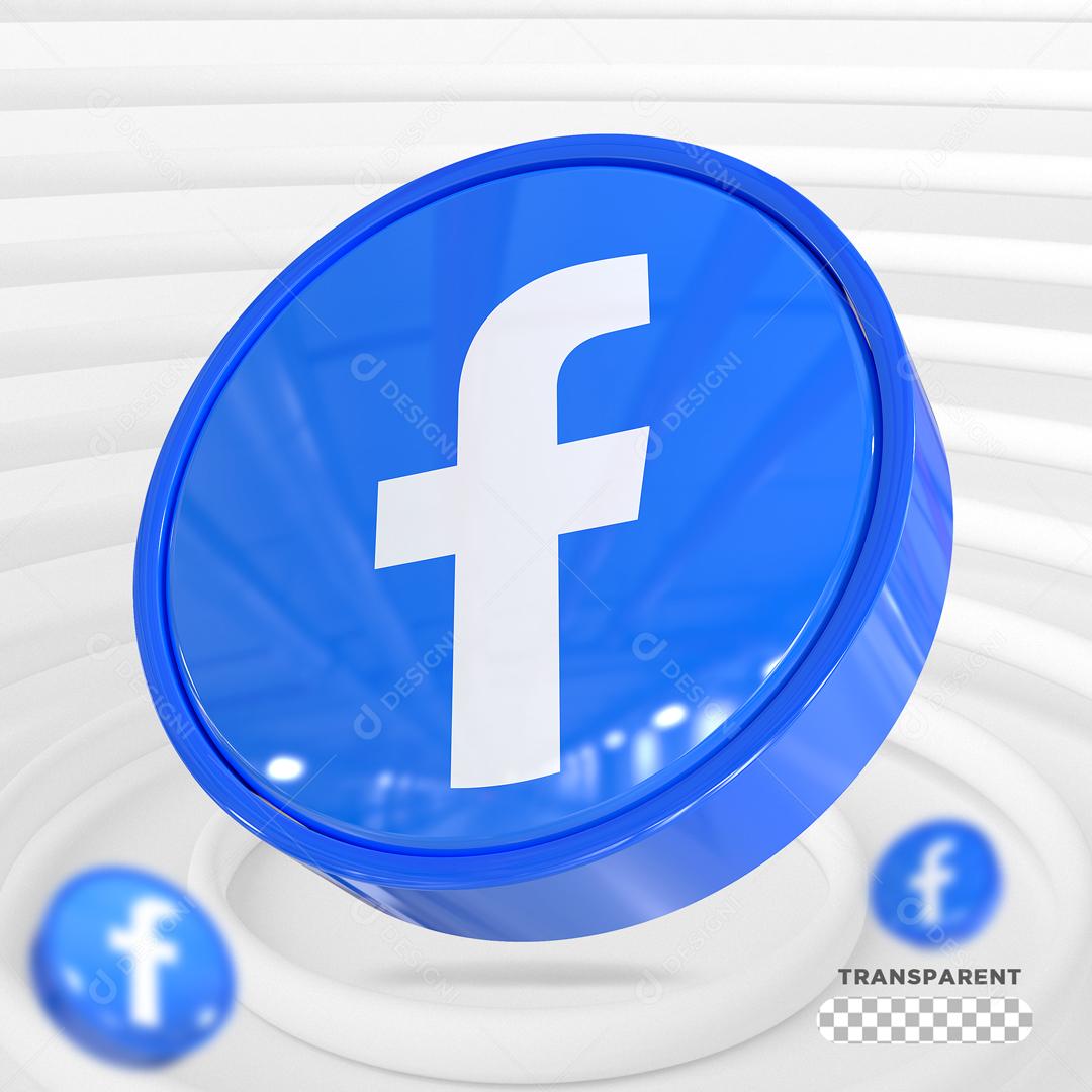 Facebook  Elemento 3D Para Composição PSD