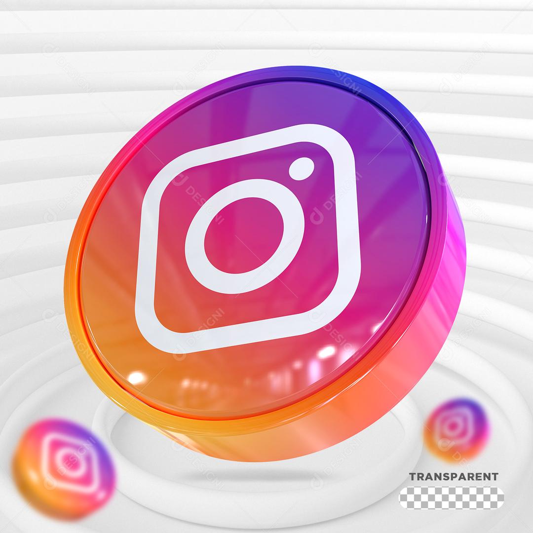 Instagram Elemento 3D Para Composição PSD