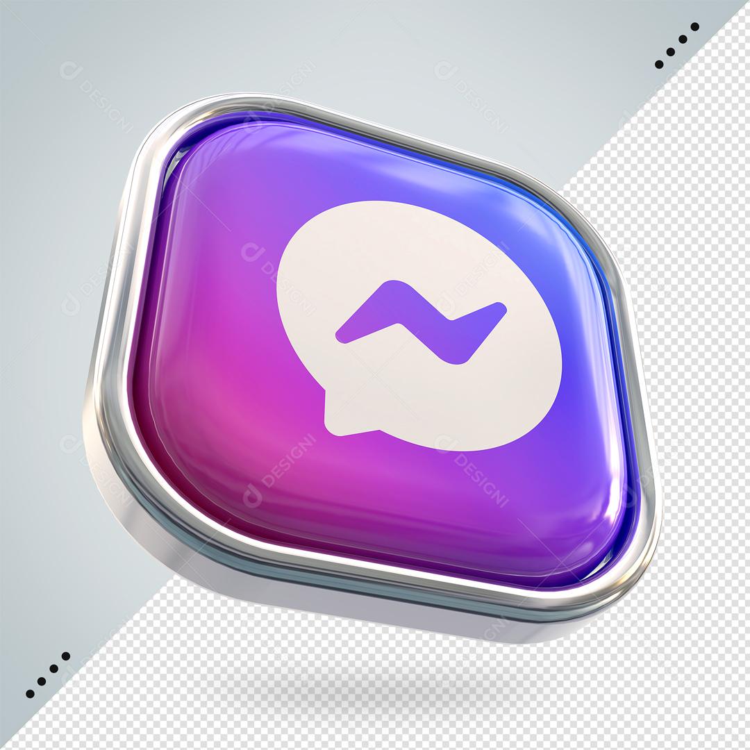Messenger Elemento 3D Para Composição PSD