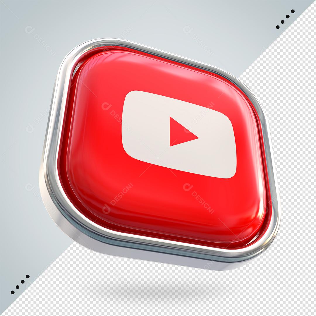 Youtube Elemento 3D Para Composição PSD