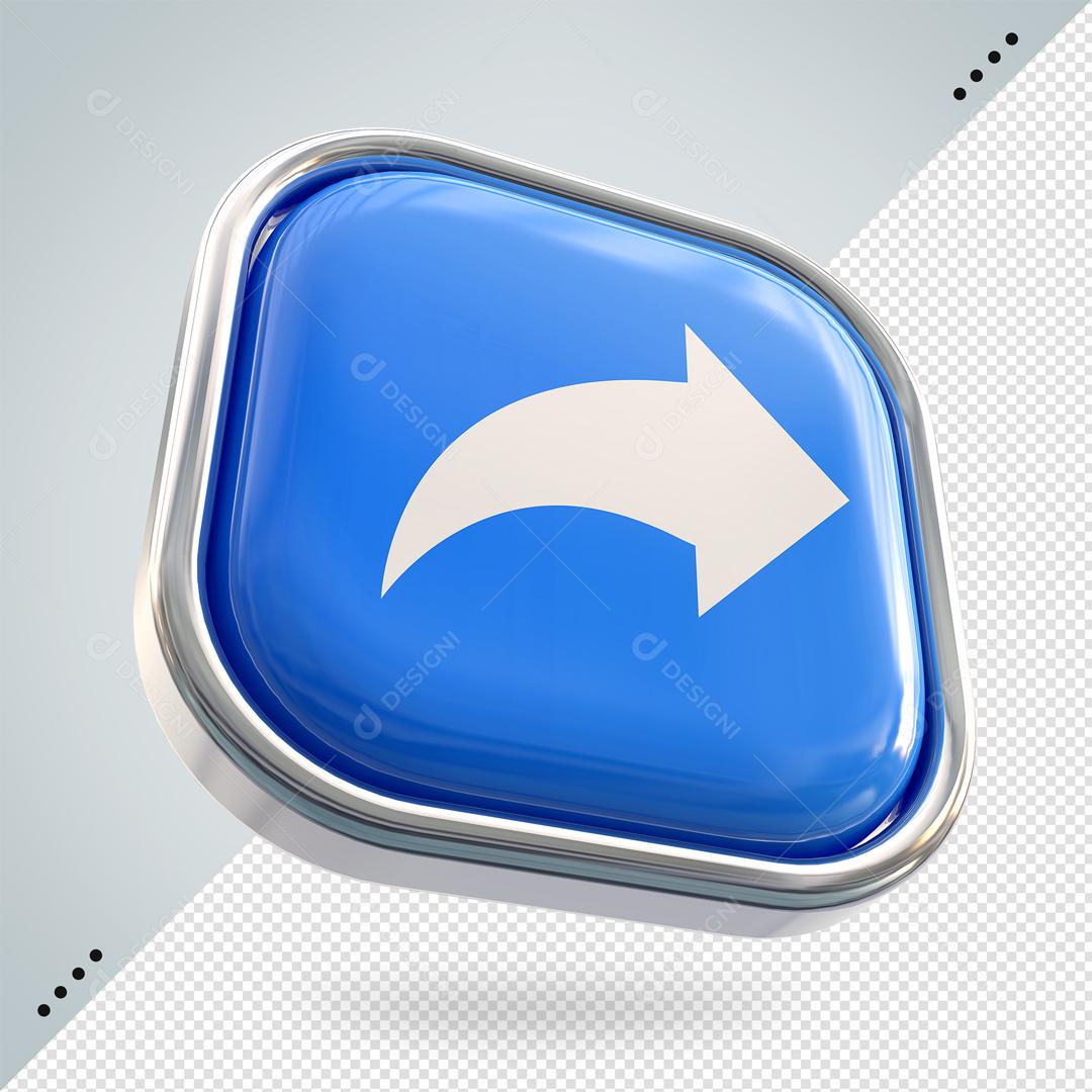Elemento 3D Ícone Compartilhar  Tag Para Composição PSD