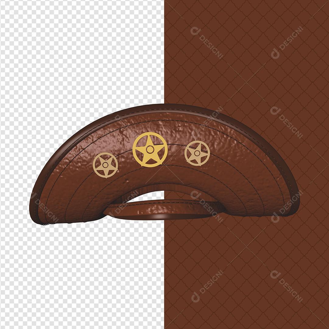 Chapéu Nordestino de São João Elemento 3D Para Composição PSD