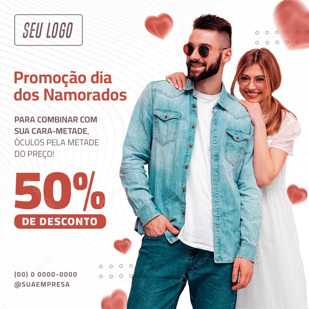 Social Media Story Dia dos Namorados Promoção Óculos PSD Editável