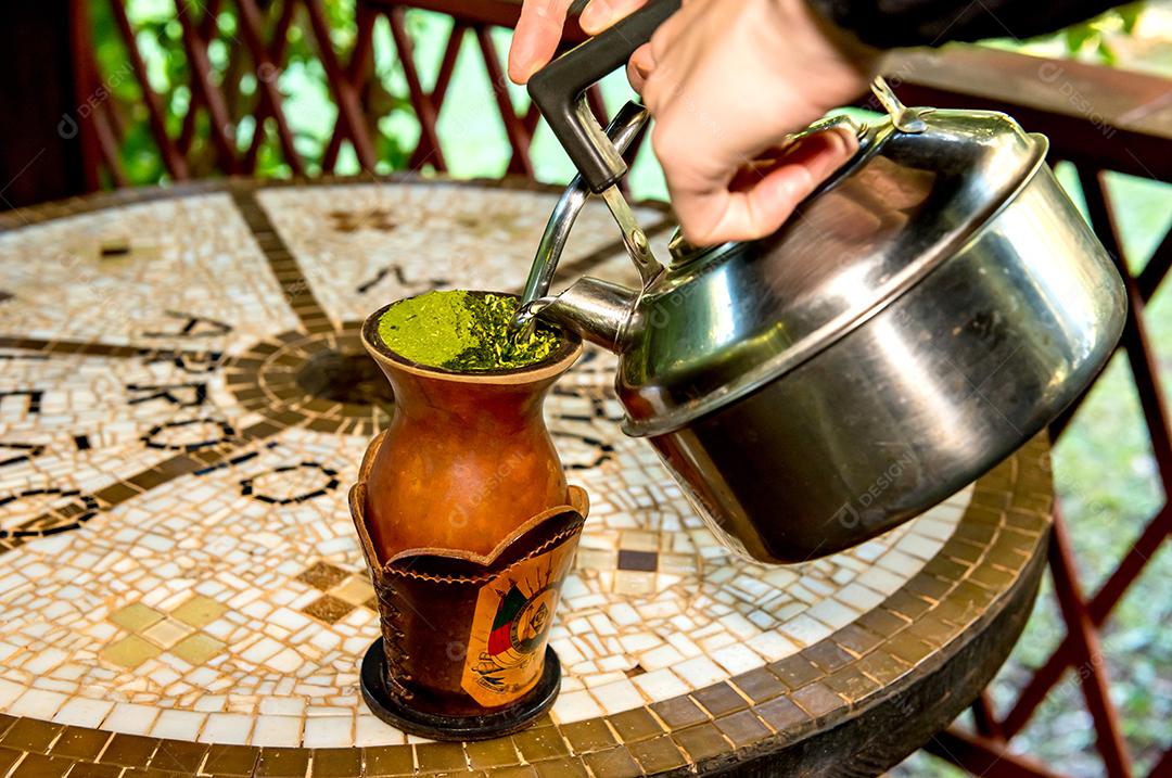 Erva Mate tradicional sul-americana (chimarrão no Brasil).