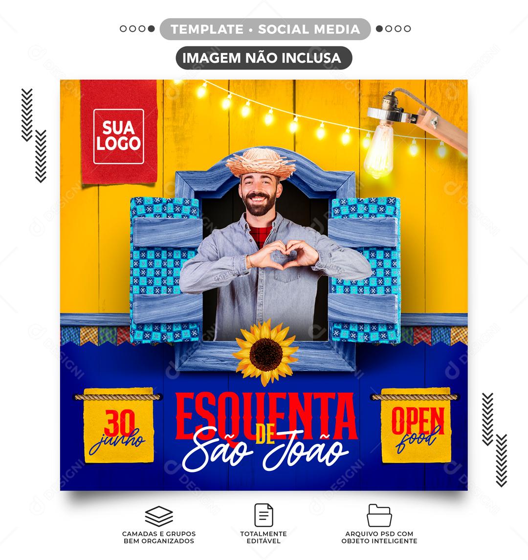 São João Promoção Milho Verde Arraiá Social Media PSD Editável