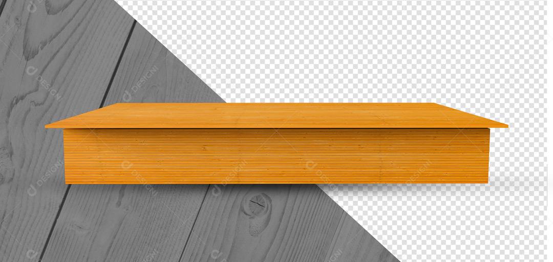 Elemento 3D Podium De Madeira Mesa PSD